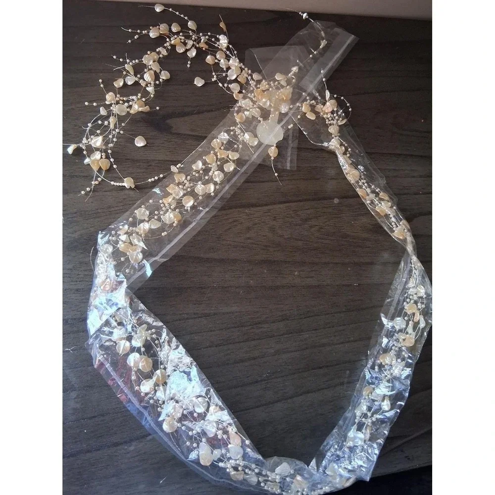 Set of 3 Pearl Bead Garland Strands Wedding Christmas Tree Decor 60